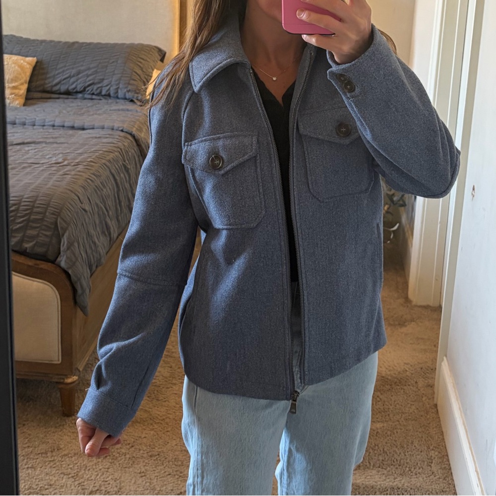 Avec Les Filles Anthropologie Nordstrom Blue Utility Jacket